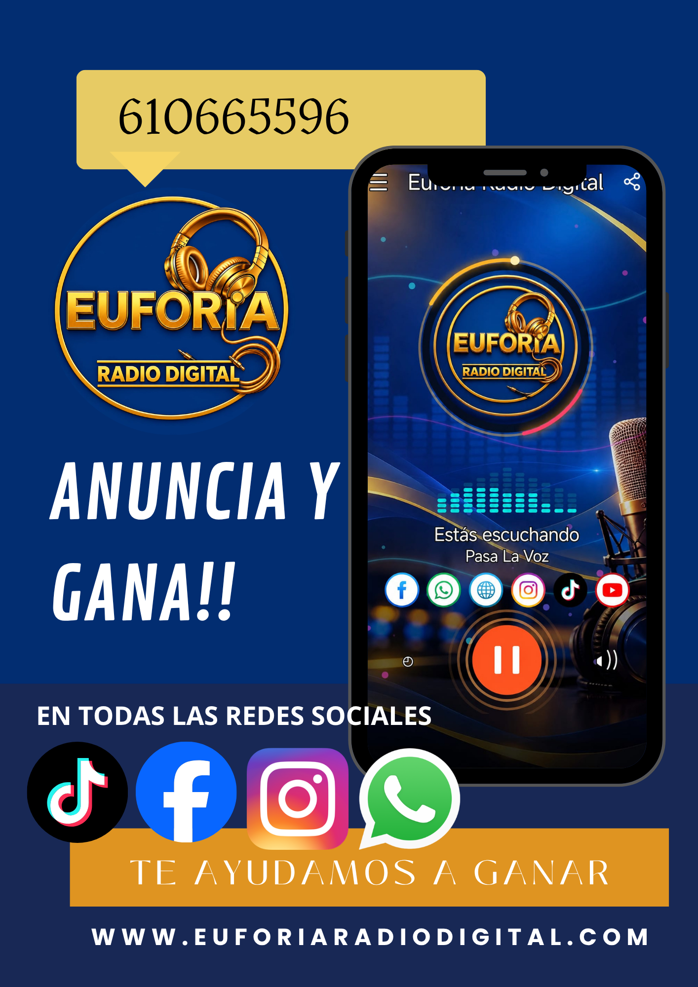 EUFORIA RADIO DIGITAL ANUNCIA Y GANA